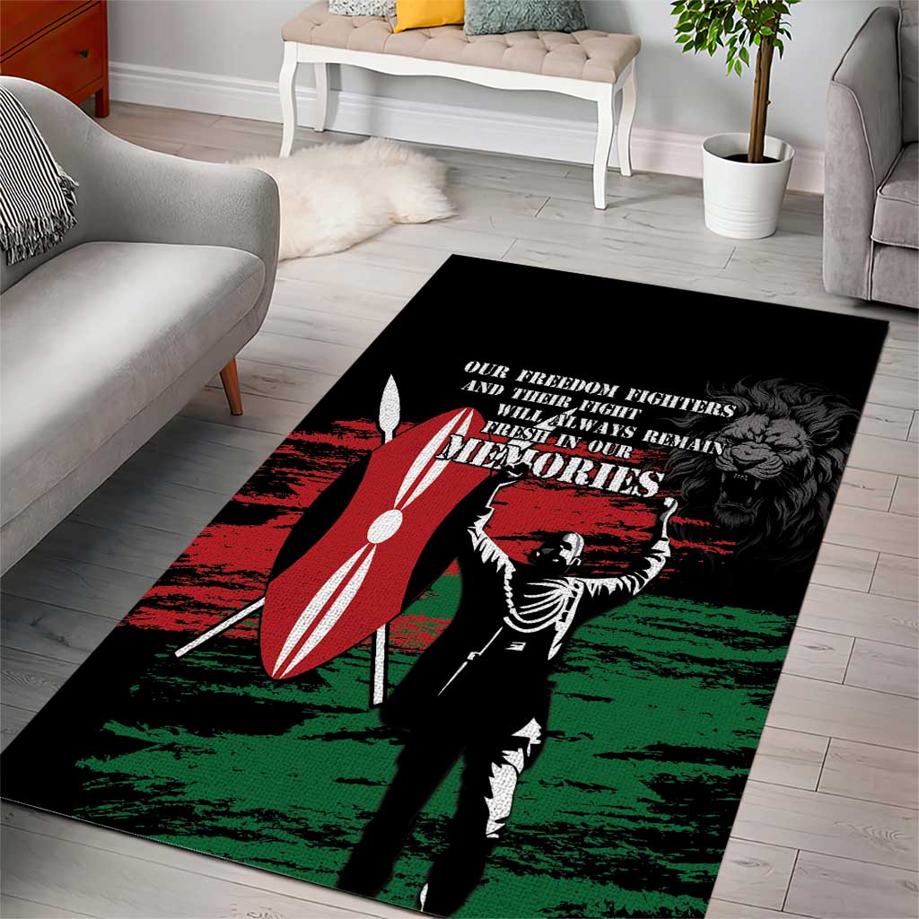 Happy Kenya Mashujaa Day Area Rug Honour Our Heroes, Heroines LT05 - Wonder Print Shop