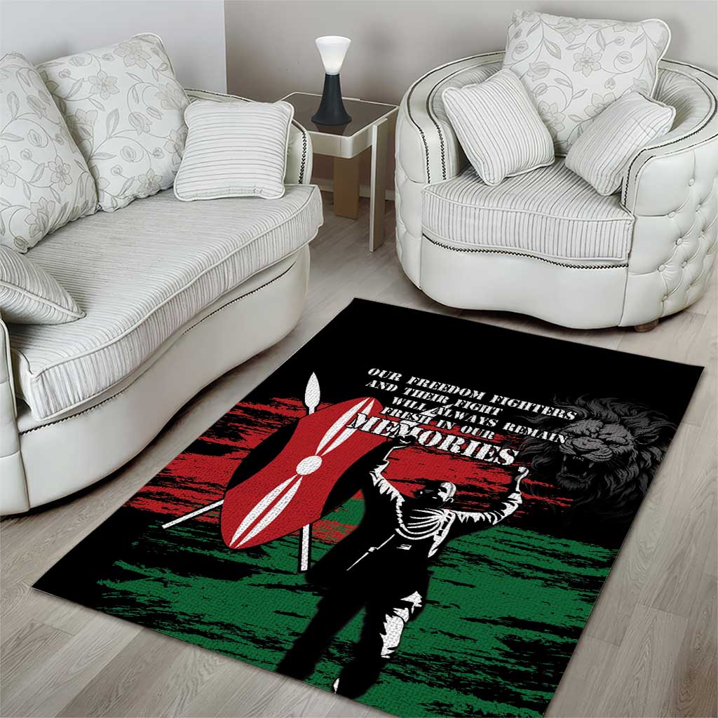 Happy Kenya Mashujaa Day Area Rug Honour Our Heroes, Heroines LT05 - Wonder Print Shop