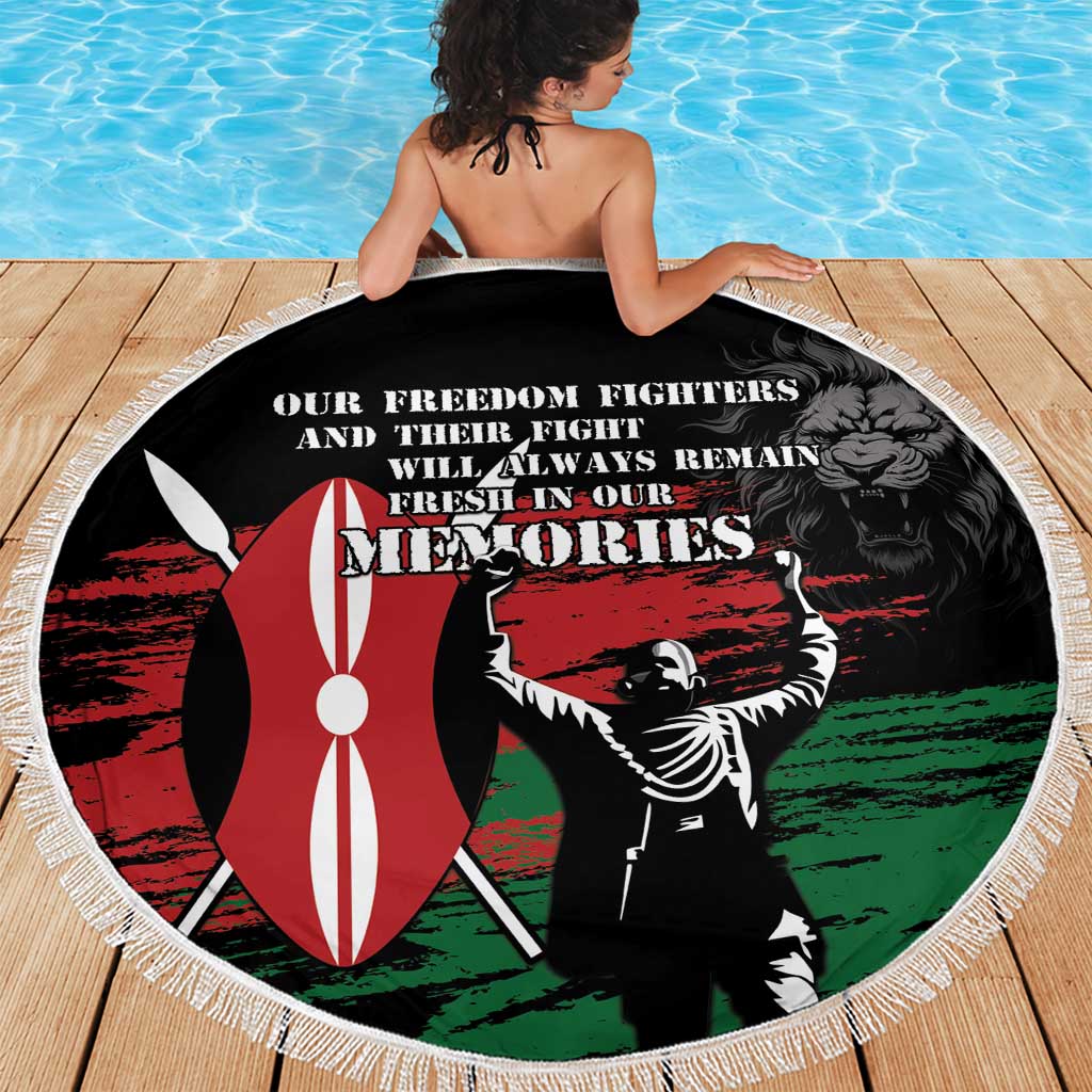 Happy Kenya Mashujaa Day Beach Blanket Honour Our Heroes, Heroines LT05 - Wonder Print Shop