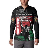 Happy Kenya Mashujaa Day Button Sweatshirt Honour Our Heroes, Heroines LT05 - Wonder Print Shop