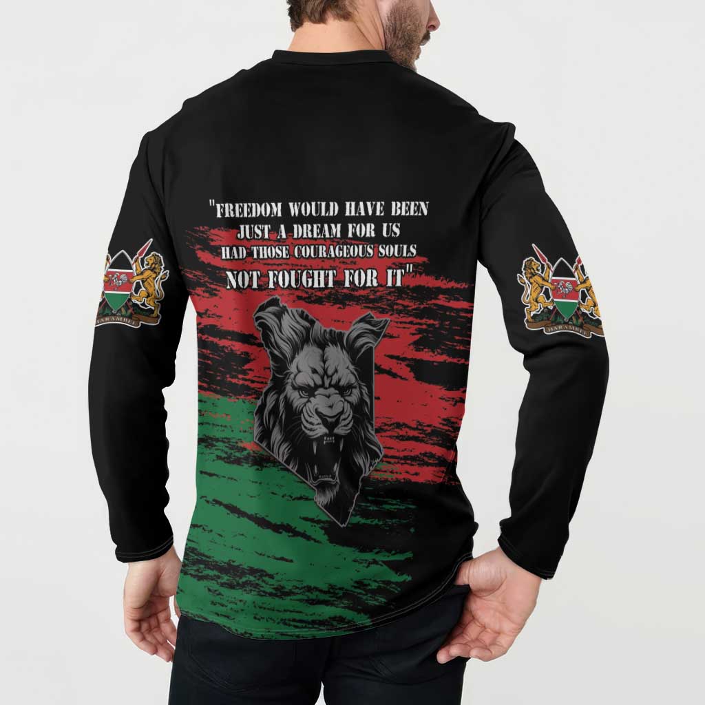 Happy Kenya Mashujaa Day Button Sweatshirt Honour Our Heroes, Heroines LT05 - Wonder Print Shop