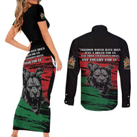 Happy Kenya Mashujaa Day Couples Matching Short Sleeve Bodycon Dress and Long Sleeve Button Shirt Honour Our Heroes, Heroines LT05 - Wonder Print Shop