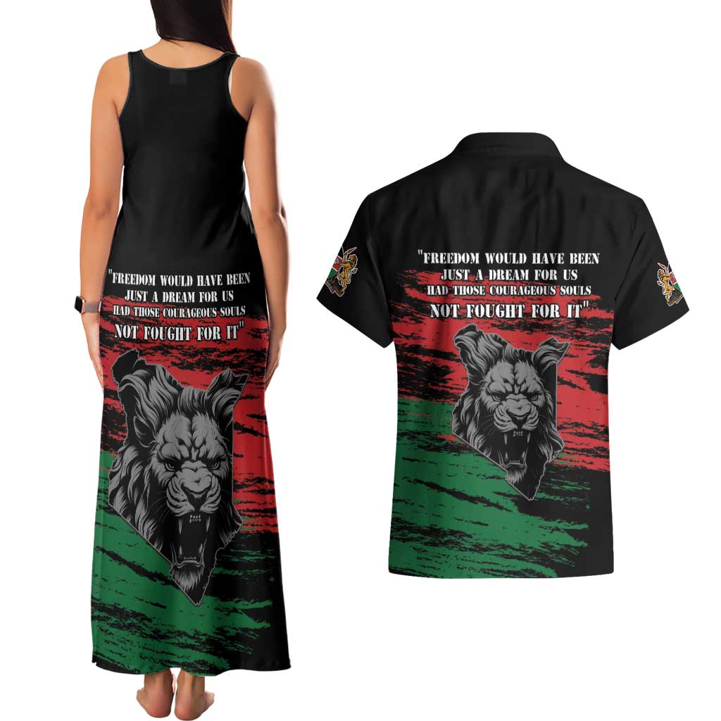 Happy Kenya Mashujaa Day Couples Matching Tank Maxi Dress and Hawaiian Shirt Honour Our Heroes, Heroines LT05 - Wonder Print Shop