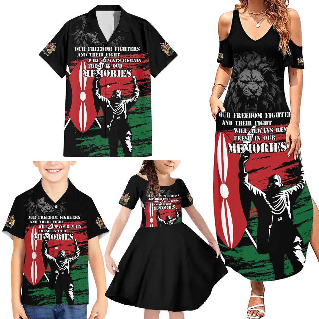 Happy Kenya Mashujaa Day Family Matching Summer Maxi Dress and Hawaiian Shirt Honour Our Heroes, Heroines LT05 - Wonder Print Shop