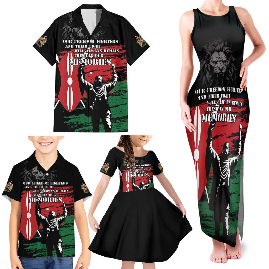Happy Kenya Mashujaa Day Family Matching Tank Maxi Dress and Hawaiian Shirt Honour Our Heroes, Heroines LT05 - Wonder Print Shop