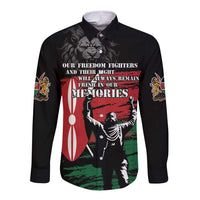 Happy Kenya Mashujaa Day Long Sleeve Button Shirt Honour Our Heroes, Heroines LT05 - Wonder Print Shop