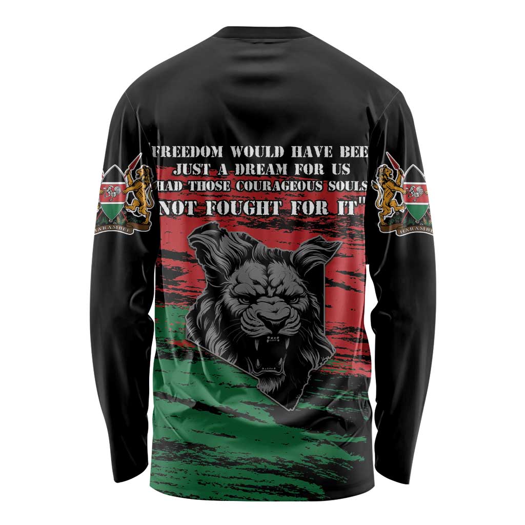 Happy Kenya Mashujaa Day Long Sleeve Shirt Honour Our Heroes, Heroines LT05 - Wonder Print Shop