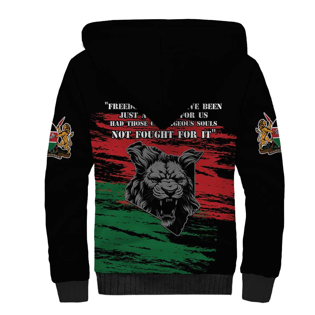 Happy Kenya Mashujaa Day Sherpa Hoodie Honour Our Heroes, Heroines LT05 - Wonder Print Shop