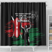Happy Kenya Mashujaa Day Shower Curtain Honour Our Heroes, Heroines