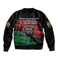 Happy Kenya Mashujaa Day Sleeve Zip Bomber Jacket Honour Our Heroes, Heroines LT05 - Wonder Print Shop