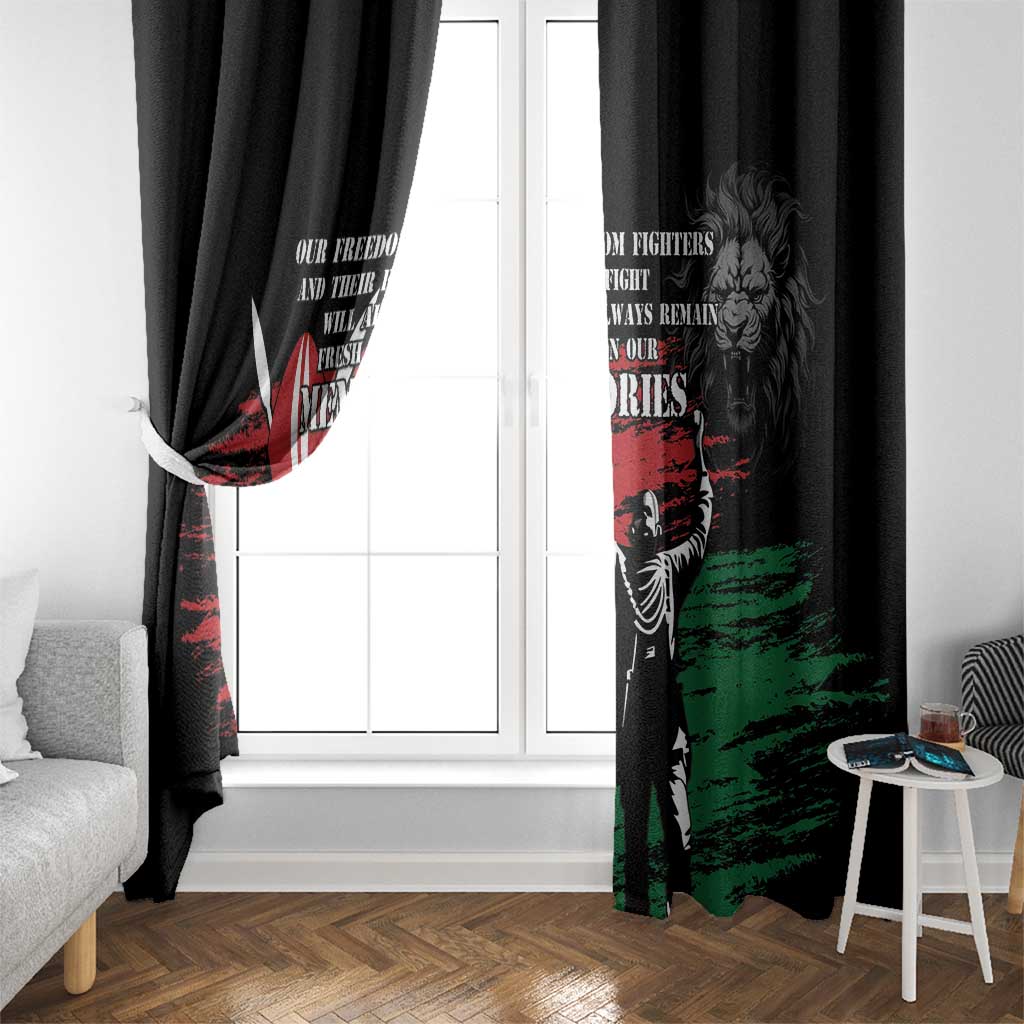 Happy Kenya Mashujaa Day Window Curtain Honour Our Heroes, Heroines LT05 - Wonder Print Shop