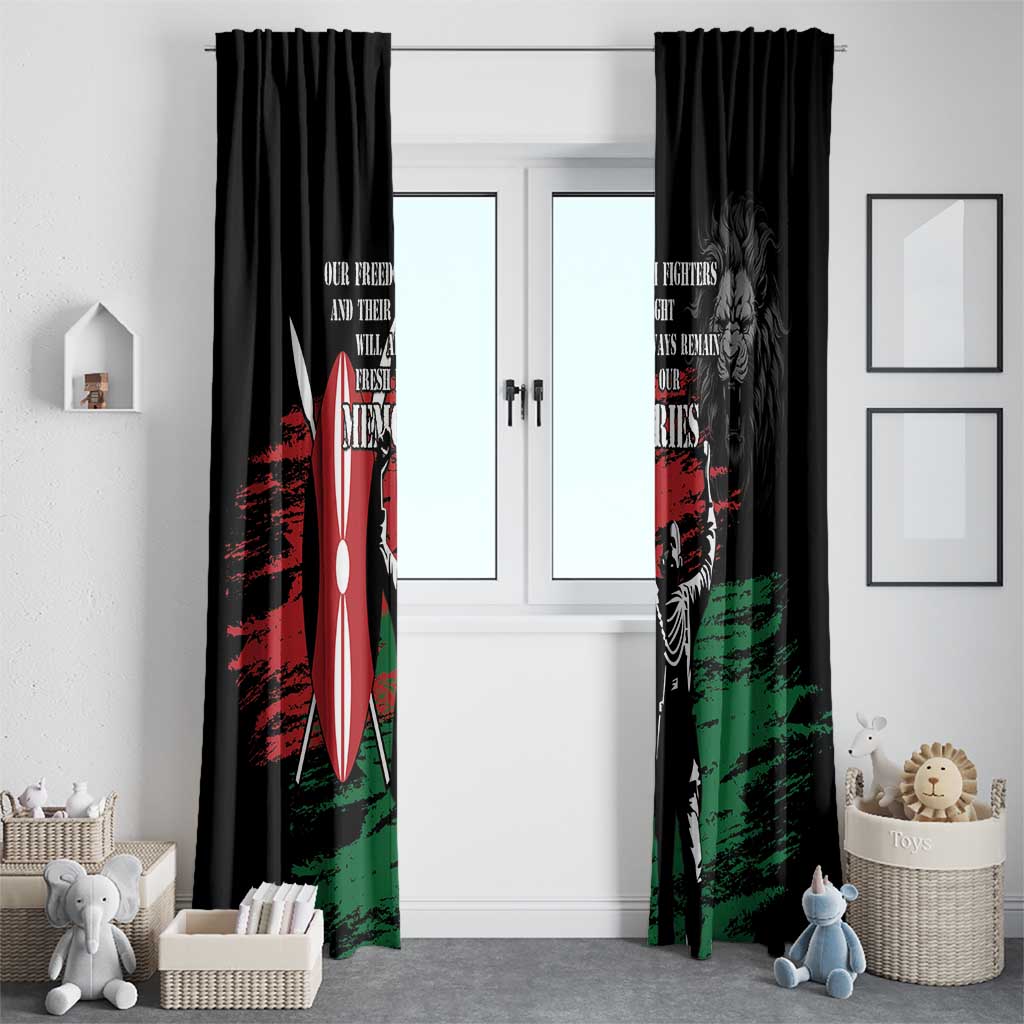 Happy Kenya Mashujaa Day Window Curtain Honour Our Heroes, Heroines LT05 - Wonder Print Shop
