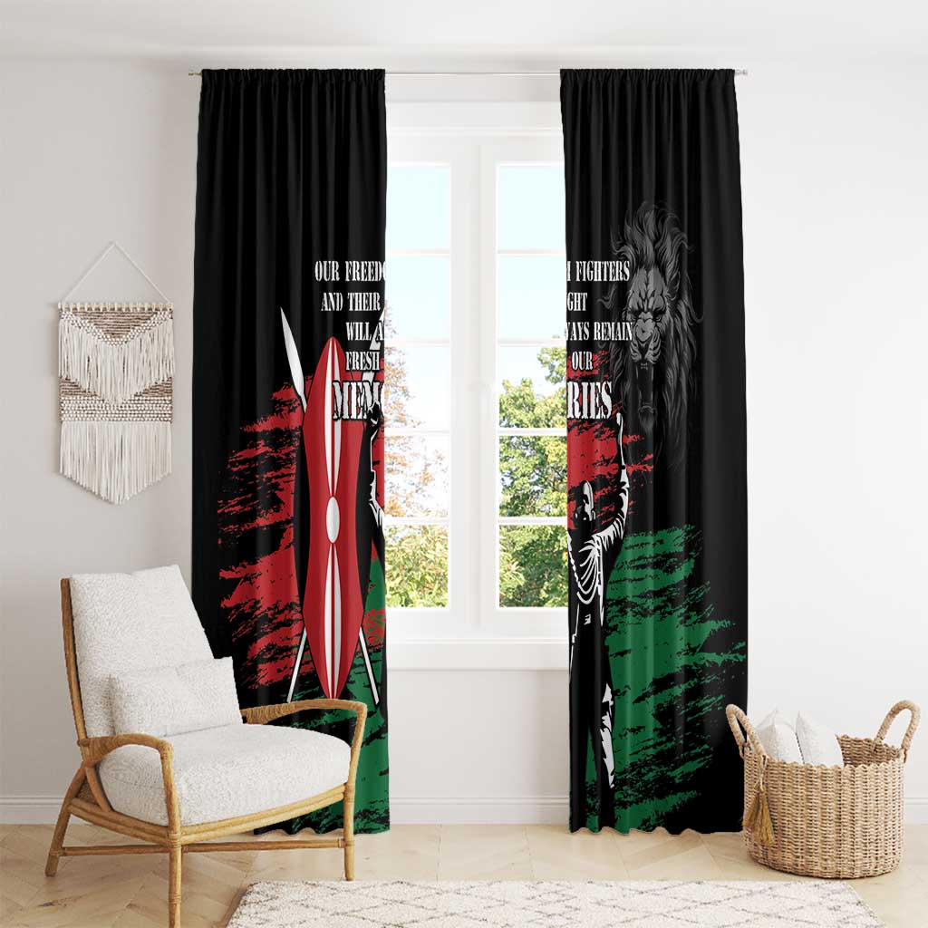 Happy Kenya Mashujaa Day Window Curtain Honour Our Heroes, Heroines LT05 - Wonder Print Shop