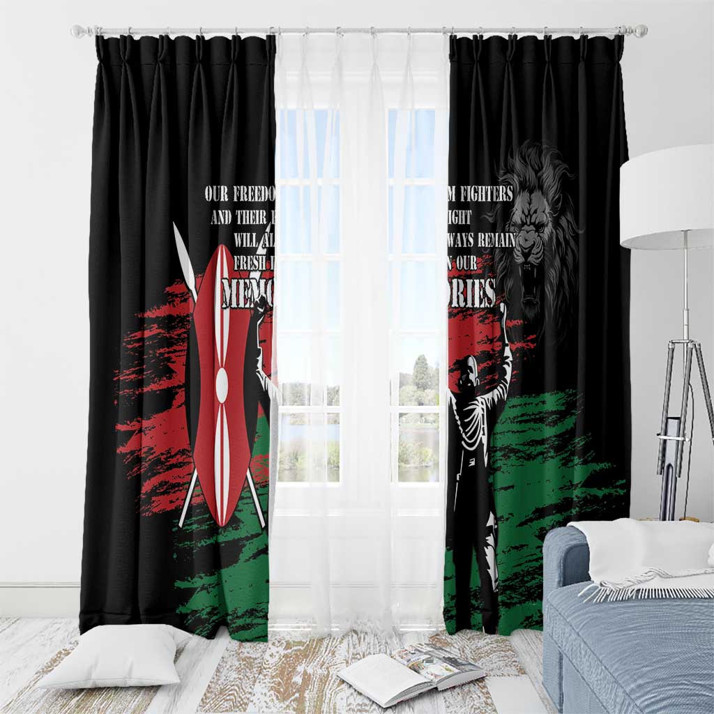 Happy Kenya Mashujaa Day Window Curtain Honour Our Heroes, Heroines LT05 - Wonder Print Shop