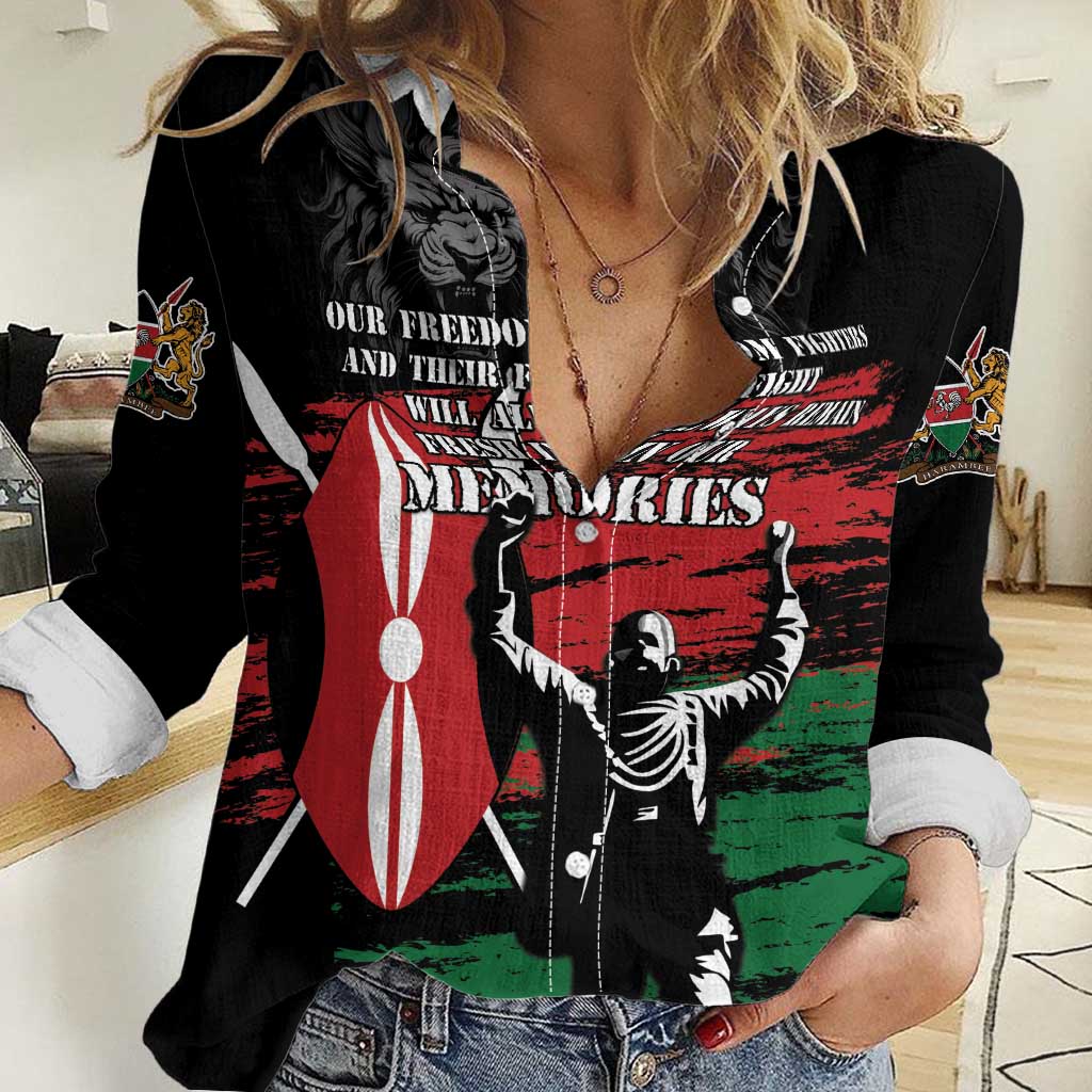 Happy Kenya Mashujaa Day Women Casual Shirt Honour Our Heroes, Heroines LT05 - Wonder Print Shop