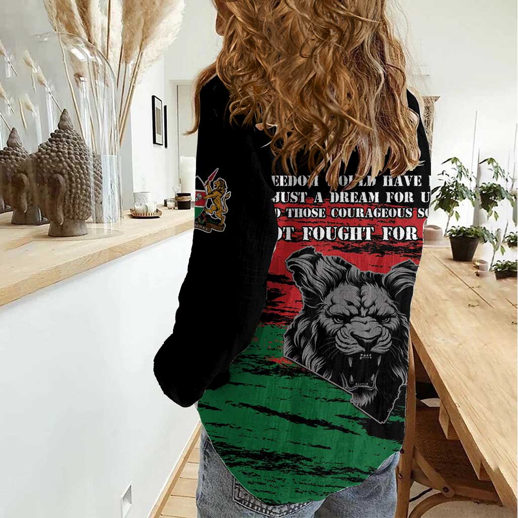 Happy Kenya Mashujaa Day Women Casual Shirt Honour Our Heroes, Heroines LT05 - Wonder Print Shop