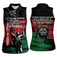 Happy Kenya Mashujaa Day Women Sleeveless Polo Shirt Honour Our Heroes, Heroines LT05 - Wonder Print Shop