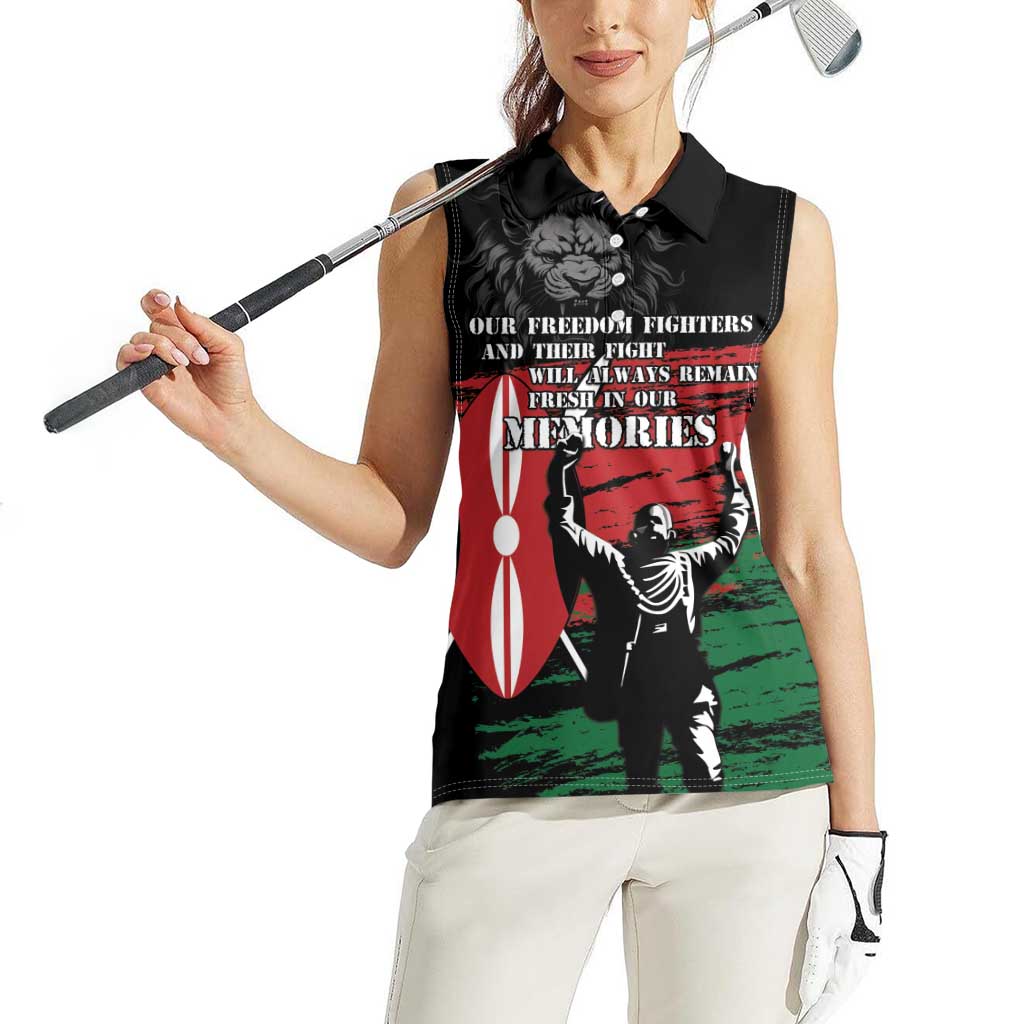 Happy Kenya Mashujaa Day Women Sleeveless Polo Shirt Honour Our Heroes, Heroines LT05 - Wonder Print Shop