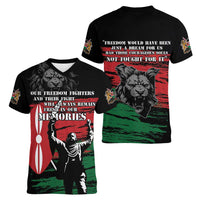 Happy Kenya Mashujaa Day Women V-Neck T-Shirt Honour Our Heroes, Heroines LT05 - Wonder Print Shop