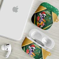 Dominica Christmas AirPods Case Funny Santa Sisserou Parrot - Wonder Print Shop