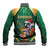 Dominica Christmas Baseball Jacket Funny Santa Sisserou Parrot - Wonder Print Shop
