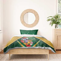 Dominica Christmas Bedding Set Funny Santa Sisserou Parrot - Wonder Print Shop
