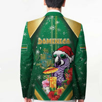 Dominica Christmas Blazer Funny Santa Sisserou Parrot - Wonder Print Shop