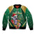 Dominica Christmas Bomber Jacket Funny Santa Sisserou Parrot - Wonder Print Shop