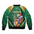 Dominica Christmas Bomber Jacket Funny Santa Sisserou Parrot - Wonder Print Shop