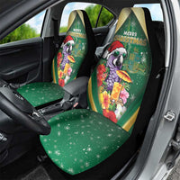 Dominica Christmas Car Seat Cover Funny Santa Sisserou Parrot - Wonder Print Shop