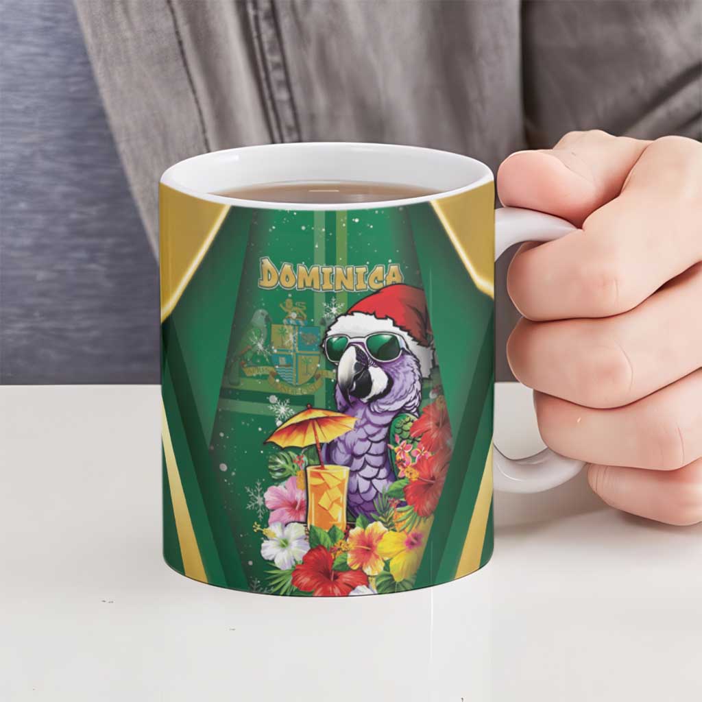 Dominica Christmas Ceramic Mug Funny Santa Sisserou Parrot - Wonder Print Shop