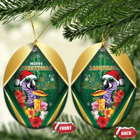 Dominica Christmas Ceramic Ornament Funny Santa Sisserou Parrot - Wonder Print Shop