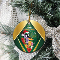 Dominica Christmas Ceramic Ornament Funny Santa Sisserou Parrot - Wonder Print Shop