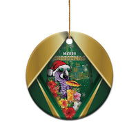 Dominica Christmas Ceramic Ornament Funny Santa Sisserou Parrot - Wonder Print Shop