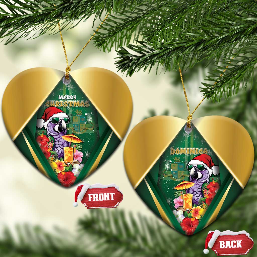 Dominica Christmas Ceramic Ornament Funny Santa Sisserou Parrot - Wonder Print Shop