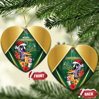 Dominica Christmas Ceramic Ornament Funny Santa Sisserou Parrot - Wonder Print Shop