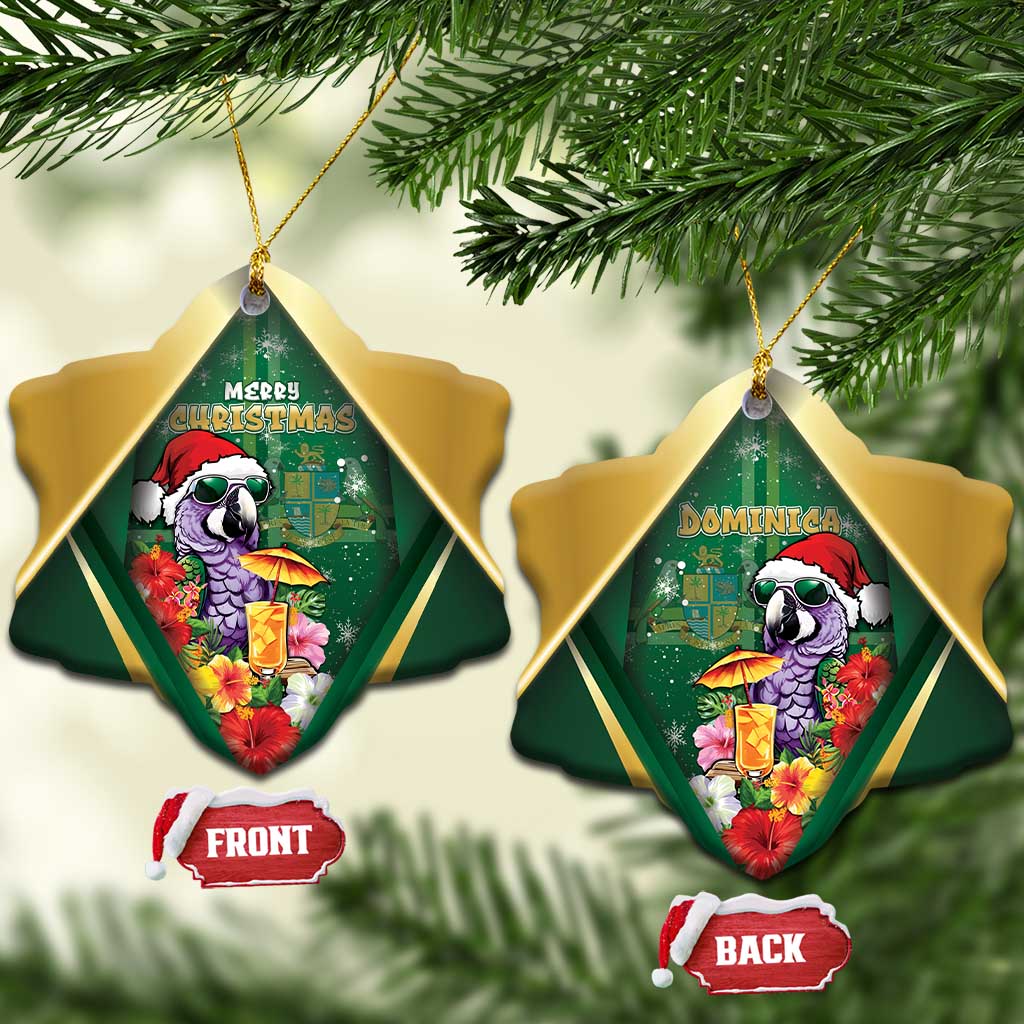 Dominica Christmas Ceramic Ornament Funny Santa Sisserou Parrot - Wonder Print Shop