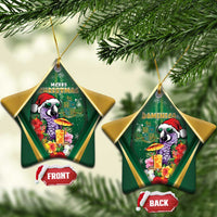 Dominica Christmas Ceramic Ornament Funny Santa Sisserou Parrot - Wonder Print Shop
