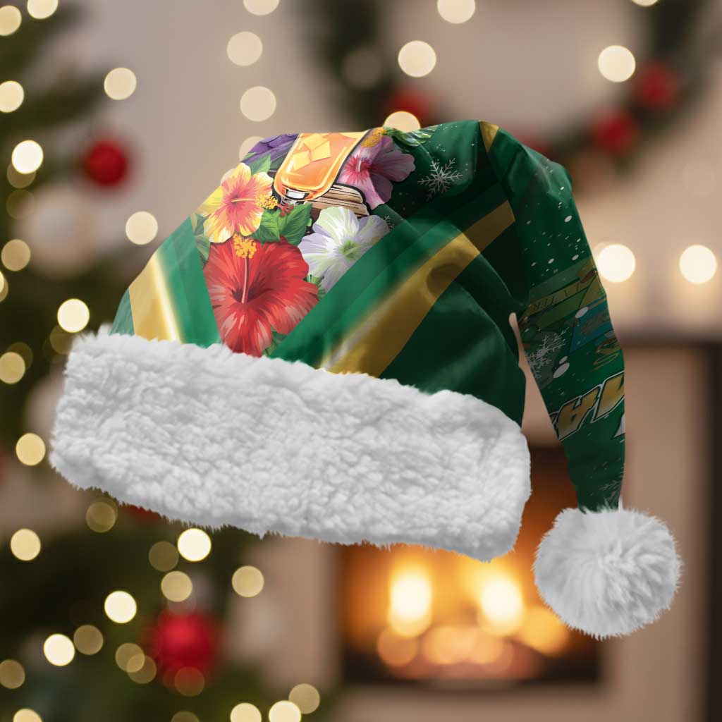 Dominica Christmas Santa Hat Funny Santa Sisserou Parrot - Wonder Print Shop