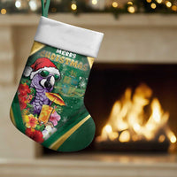 Dominica Christmas Stocking Funny Santa Sisserou Parrot - Wonder Print Shop