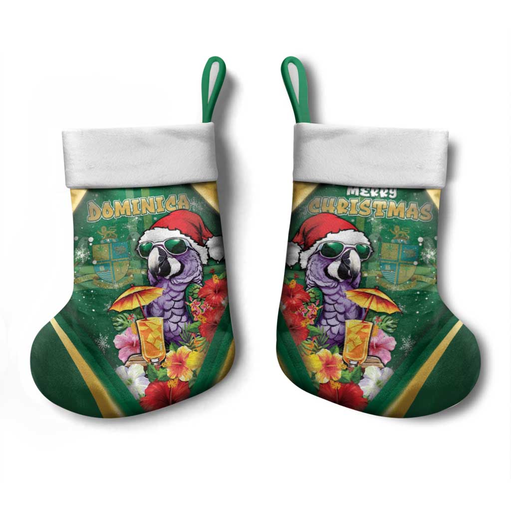 Dominica Christmas Stocking Funny Santa Sisserou Parrot - Wonder Print Shop