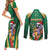 Dominica Christmas Couples Matching Short Sleeve Bodycon Dress and Long Sleeve Button Shirt Funny Santa Sisserou Parrot - Wonder Print Shop