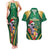 Dominica Christmas Couples Matching Tank Maxi Dress and Hawaiian Shirt Funny Santa Sisserou Parrot - Wonder Print Shop