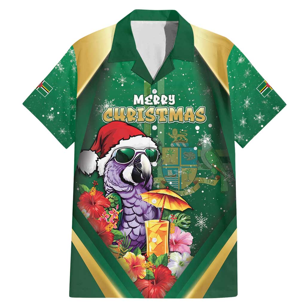 Dominica Christmas Family Matching Mermaid Dress and Hawaiian Shirt Funny Santa Sisserou Parrot - Wonder Print Shop