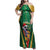Dominica Christmas Family Matching Off Shoulder Maxi Dress and Hawaiian Shirt Funny Santa Sisserou Parrot - Wonder Print Shop