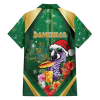 Dominica Christmas Family Matching Off Shoulder Short Dress and Hawaiian Shirt Funny Santa Sisserou Parrot - Wonder Print Shop