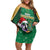 Dominica Christmas Family Matching Off Shoulder Short Dress and Hawaiian Shirt Funny Santa Sisserou Parrot - Wonder Print Shop
