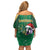 Dominica Christmas Family Matching Off Shoulder Short Dress and Hawaiian Shirt Funny Santa Sisserou Parrot - Wonder Print Shop