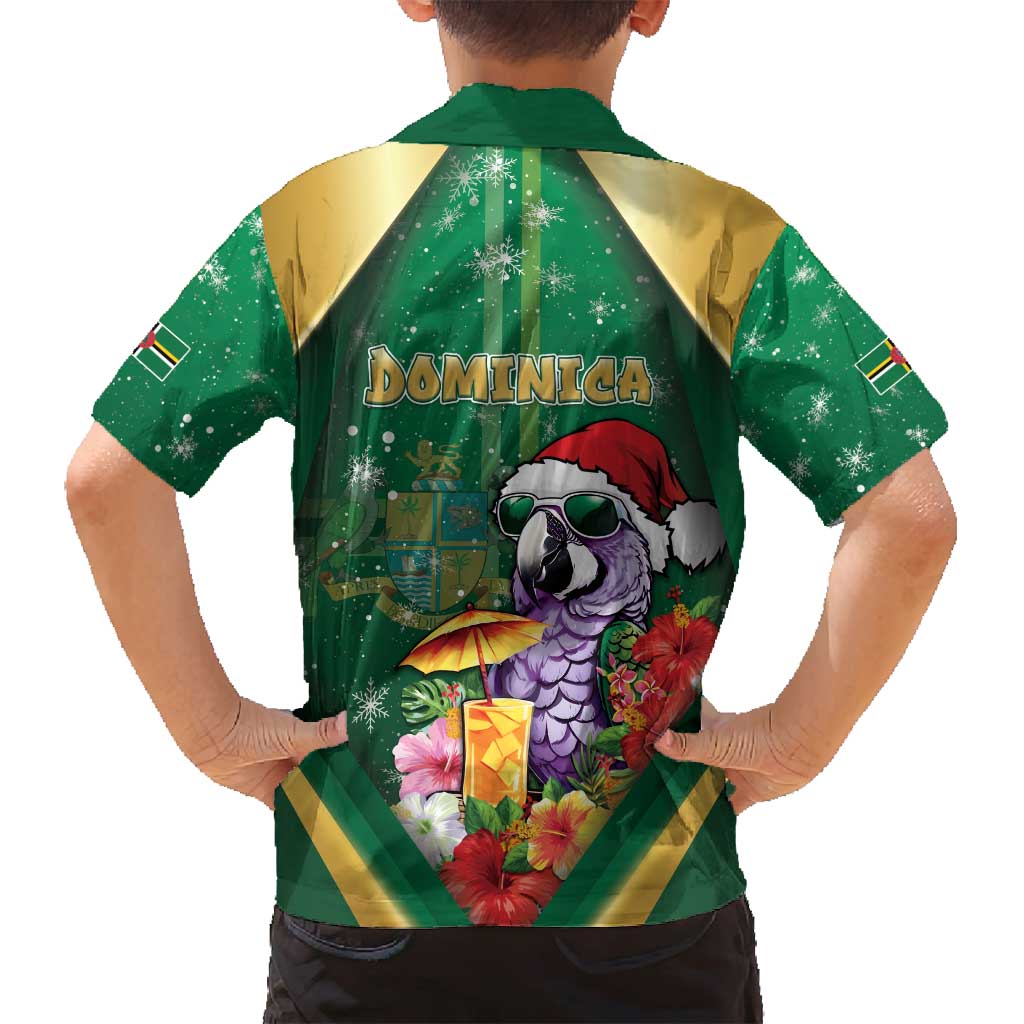 Dominica Christmas Family Matching Puletasi and Hawaiian Shirt Funny Santa Sisserou Parrot - Wonder Print Shop