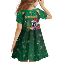 Dominica Christmas Family Matching Tank Maxi Dress and Hawaiian Shirt Funny Santa Sisserou Parrot - Wonder Print Shop